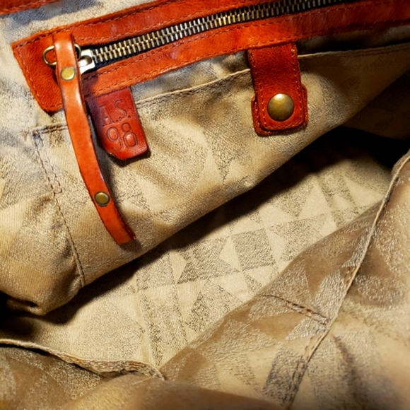 A.S 98 Dist. Rustic Cognac Leather Handbag NEW - Picture 9 of 12